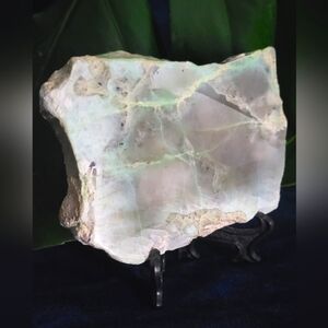 Garnierite - Green Moonstone Double Sided Polished Slab with Stand